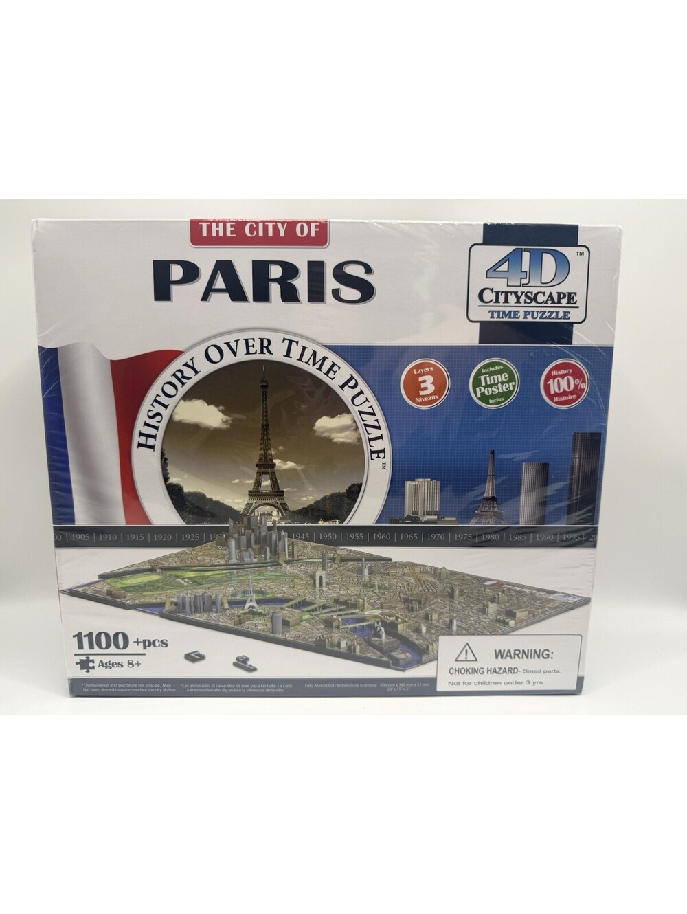 4D Cityscape Time Puzzle The City of Paris History Over Time 1100+ pcs NEW